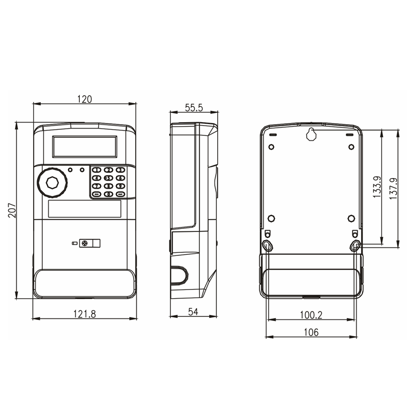 YTL Prepaid Meter Split Type 1P 2W Smart AMI Power Meter