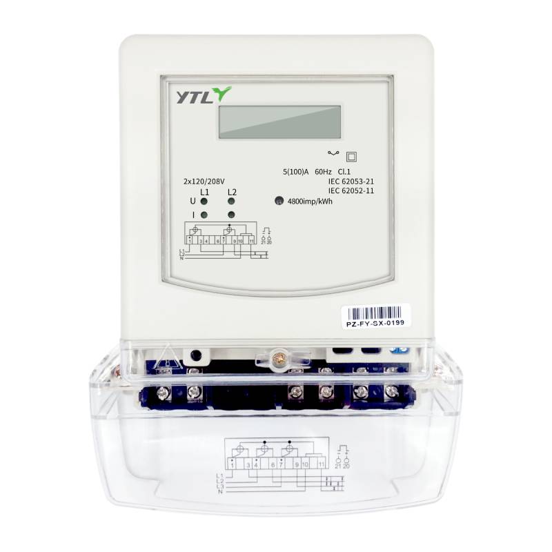 YTL Two Phase Three Wire LCD Shunt sampling Energy Meter