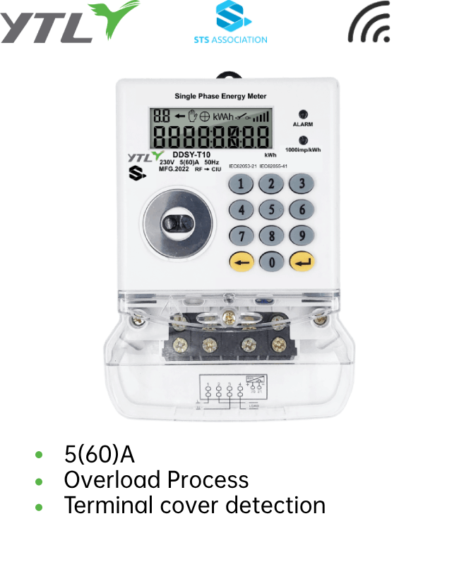 Single Phase YTL Prepayment Smart Energy Meters 